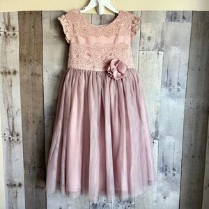 Tevolio Dusty Rose Pink Floral Dress